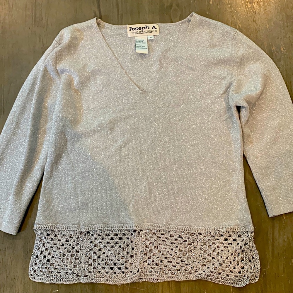 Vintage silver sparkle top
